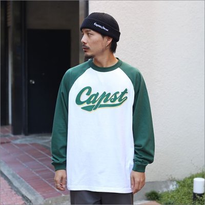 画像2: CAPTAIN STREET Script Raglan L/S Tシャツ GREEN キャプテンストリート