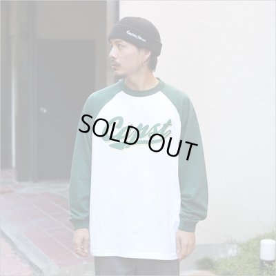 画像2: 【20％OFF】CAPTAIN STREET Script Raglan L/S Tシャツ GREEN キャプテンストリート