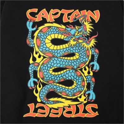 画像5: 【送料無料】CAPTAIN STREET TD P/Oパーカー BLACK キャプテンストリート