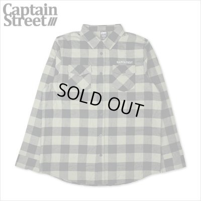 画像1: 【送料無料】CAPTAIN STREET CAPTAINST CHECK L/S シャツ OLIVE キャプテンストリート