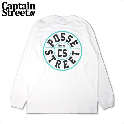 画像1: CAPTAIN STREET POSSE L/S Tシャツ WHITE キャプテンストリート