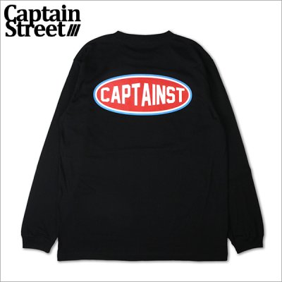 画像1: CAPTAIN STREET Oval Logo L/S Tシャツ BLACK キャプテンストリート
