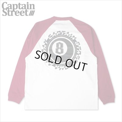 画像1: CAPTAIN STREET 8Ball Raglan L/S Tシャツ BURGUNDY キャプテンストリート