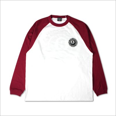 画像2: CAPTAIN STREET 8Ball Raglan L/S Tシャツ BURGUNDY キャプテンストリート