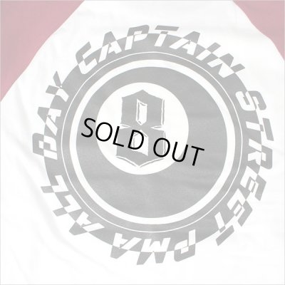 画像5: CAPTAIN STREET 8Ball Raglan L/S Tシャツ BURGUNDY キャプテンストリート