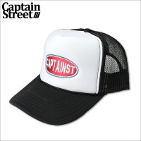 CAPTAIN STREET Oval Logo メッシュキャップ BLACK/WHITE キャプテンストリート