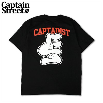 画像1: CAPTAIN Hand Sign Tシャツ BLACK キャプテンストリート