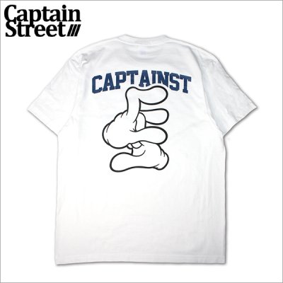 画像1: CAPTAIN Hand Sign Tシャツ WHITE キャプテンストリート