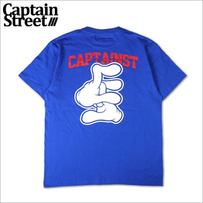 画像1: CAPTAIN Hand Sign Tシャツ BLUE キャプテンストリート