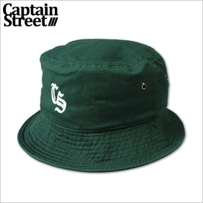 画像1: CAPTAIN STREET Old CS バケットハット GREEN キャプテンストリート