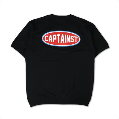 画像2: 【送料無料】CAPTAIN STREET Oval Logo スウェットTシャツ BLACK キャプテンストリート