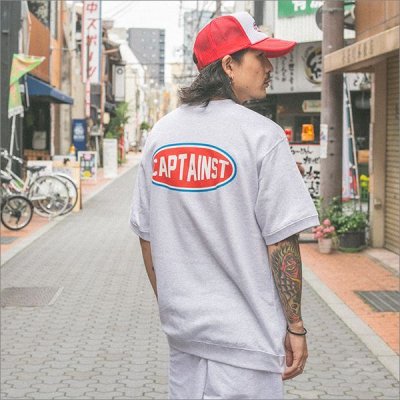画像4: 【20％OFF】【送料無料】CAPTAIN STREET Oval Logo スウェットTシャツ ASH キャプテンストリート