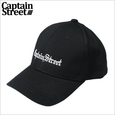 画像1: CAPTAIN STREET Old English キャップ BLACK キャプテンストリート