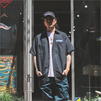 画像3: 【20％OFF】【送料無料】CAPTAIN STREET RS S/Sワークシャツ BLACK キャプテンストリート