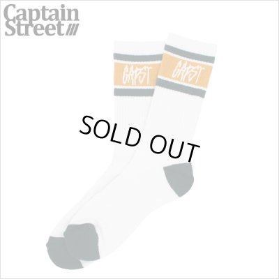 画像1: CAPTAIN STREET CAPST Logo SOCKS WHITE キャプテンストリート