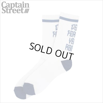 画像1: CAPTAIN STREET DFYR SOCKS WHITE キャプテンストリート