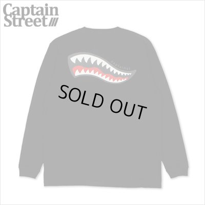 画像1: CAPTAIN STREET Shark Mouth L/S Tシャツ BLACK キャプテンストリート