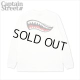 CAPTAIN STREET Shark Mouth L/S Tシャツ WHITE キャプテンストリート