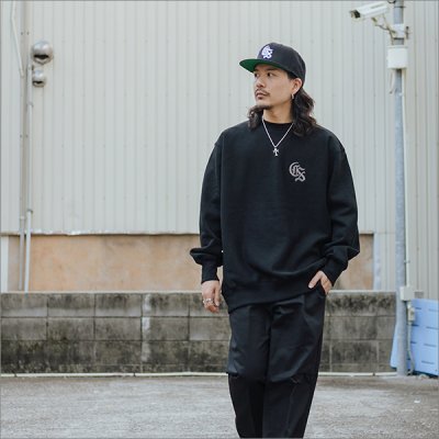 画像2: 【送料無料】CAPTAIN STREET Classic CS クルーネックスウェット BLACK キャプテンストリート