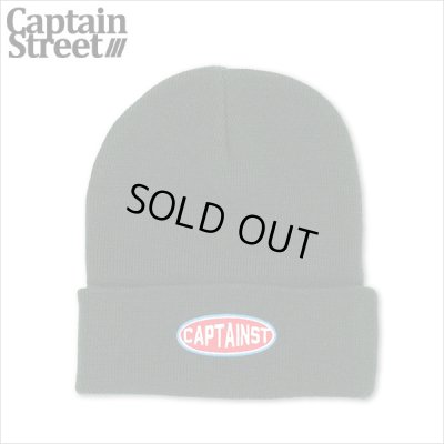 画像1: 【50％OFF】CAPTAIN STREET Oval Logo ニットキャップ GREEN キャプテンストリート