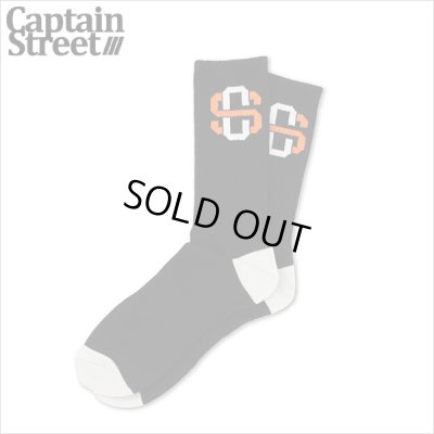 画像1: CAPTAIN STREET eighty SOCKS BLACK キャプテンストリート