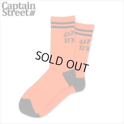 画像1: CAPTAIN STREET FO SOCKS ORANGE キャプテンストリート