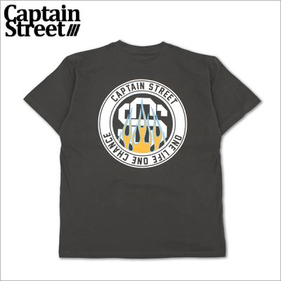 画像1: CAPTAIN STREET Flame eighty Tシャツ H.BLACK キャプテンストリート