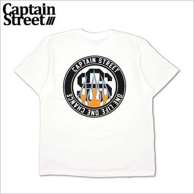 画像1: CAPTAIN STREET Flame eighty Tシャツ WHITE キャプテンストリート