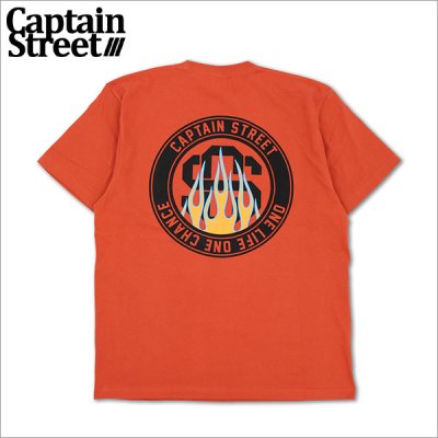 画像1: CAPTAIN STREET Flame eighty Tシャツ H.ORANGE キャプテンストリート