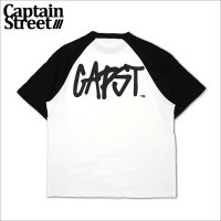 CAPTAIN STREET CAPST Logo ラグランTシャツ BLACK/WHITE キャプテンストリート