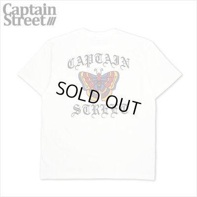 画像1: 【20％OFF】CAPTAIN STREET Butterfly Tシャツ WHITE キャプテンストリート