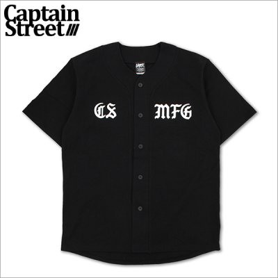 画像1: 【送料無料】CAPTAIN STREET CSMFG ベースボールシャツ BLACK キャプテンストリート