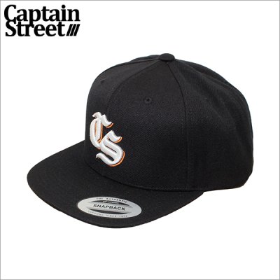 画像1: CAPTAIN STREET Old CS スナップバックキャップ BLACK キャプテンストリート