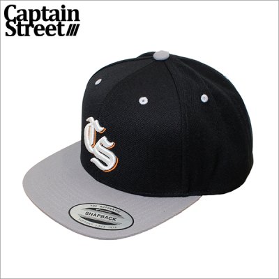 画像1: CAPTAIN STREET Old CS スナップバックキャップ GRAY/BLACK キャプテンストリート