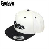 CAPTAIN STREET Can スナップバックキャップ BLACK/WHITE キャプテンストリート