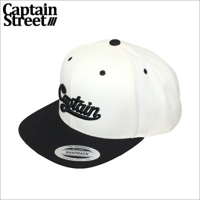 画像1: CAPTAIN STREET Can スナップバックキャップ BLACK/WHITE キャプテンストリート
