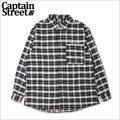 【送料無料】CAPTAIN STREET CAPTAINST CHECK L/S シャツ BLACK キャプテンストリート