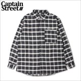 【送料無料】CAPTAIN STREET CAPTAINST CHECK L/S シャツ BLACK キャプテンストリート