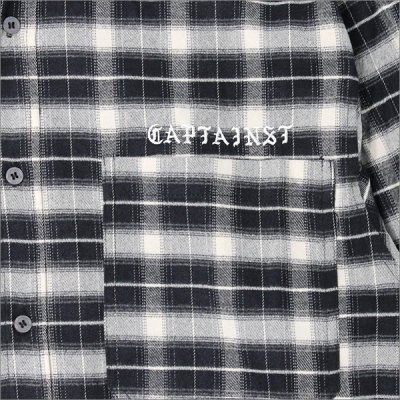 画像3: 【送料無料】CAPTAIN STREET CAPTAINST CHECK L/S シャツ BLACK キャプテンストリート