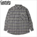 【送料無料】CAPTAIN STREET CAPTAINST CHECK L/S シャツ GRAY キャプテンストリート