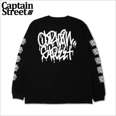 画像1: CAPTAIN STREET Tag L/S Tシャツ BLACK キャプテンストリート