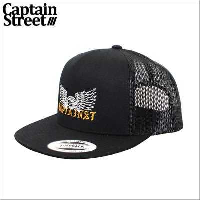 画像1: CAPTAIN STREET Eagle メッシュキャップ BLACK キャプテンストリート