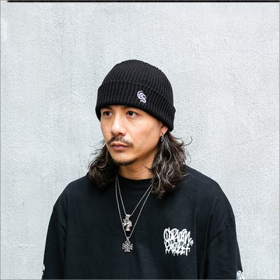 画像2: CAPTAIN STREET Classic CS ニットキャップ BLACK キャプテンストリート