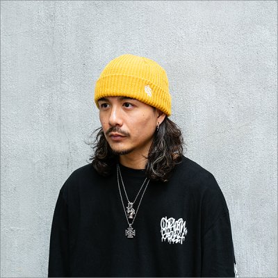 画像2: CAPTAIN STREET Classic CS ニットキャップ MUSTARD キャプテンストリート