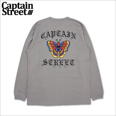 画像1: CAPTAIN STREET Butterfly L/S Tシャツ L.GRAY キャプテンストリート