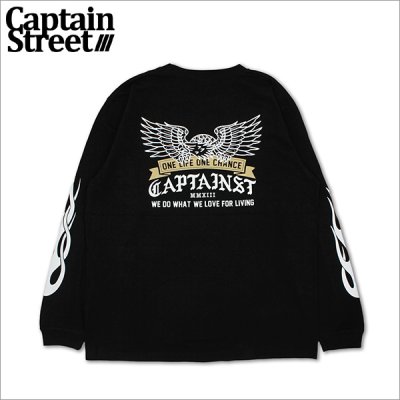 画像1: CAPTAIN STREET Eagle L/S Tシャツ BLACK キャプテンストリート