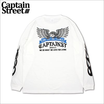 画像1: CAPTAIN STREET Eagle L/S Tシャツ WHITE キャプテンストリート