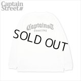 CAPTAIN STREET CRN Logo L/S Tシャツ WHITE キャプテンストリート