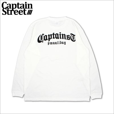 画像1: CAPTAIN STREET CRN Logo L/S Tシャツ WHITE キャプテンストリート