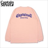 CAPTAIN STREET CRN Logo L/S Tシャツ PINK キャプテンストリート